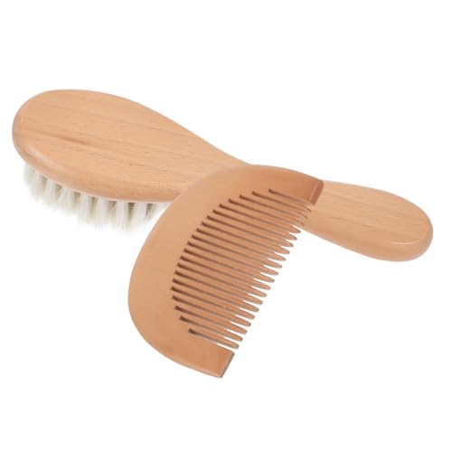 FOMIYES Comb and Brush Set Baby Bathing Brush Set for Baby Wooden Comb for Home Daily Use