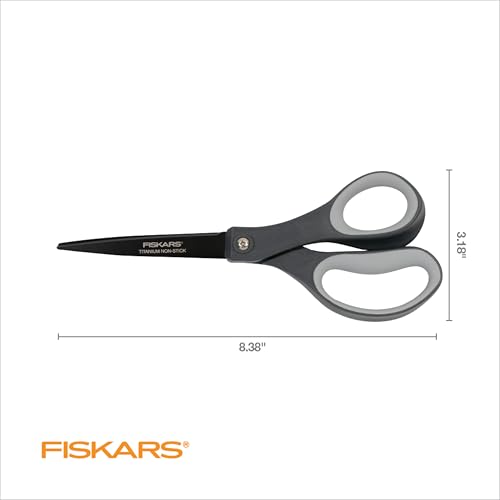 Fiskars 8" Non-Stick Titanium SoftGrip All Purpose Scissors for Office - image 6