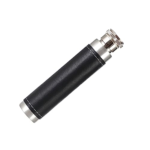 GRIRIW 1oz Portable Wine Tube in Stainless Steel Leather Cover Compact Size Tube Design Perfect for