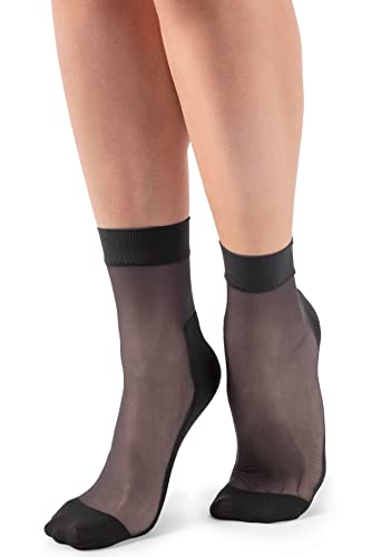 LORES Calze da donna velate 20 DEN, nero