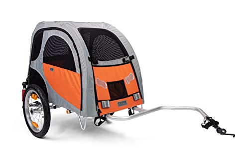 TrendPet Comfort Wagon M, Grauer Aluminiumanhänger mit Federung für Hundebesitzer, Outdoor-Enthusiasten mit mittelgroßen bis großen Hunden