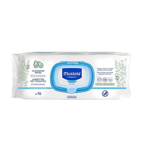 Image of Mustela - Baby Diaper Cleansing Wipes - with Natural Avocado & Aloe Vera - Alcohol Free & Hypoallergenic - Delicately Fragranced - 70 ct. (6-Pack)