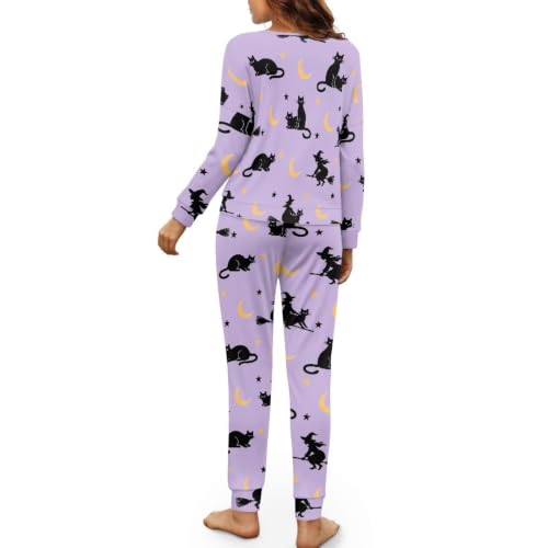 Image of Women's Pajamas Set Soft 2 Piece Loungewear Long Sleeve Pj Set