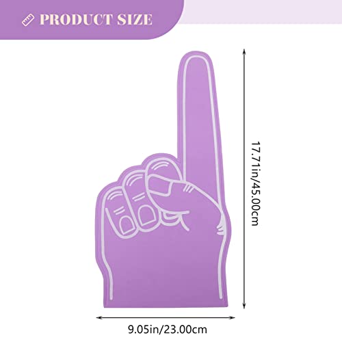 INOOMP 3pcs EVA Giant Foam Fingers 18 Inch Cheerleading Foam Hands Cheering Purple Fingers For Sports Event Cheering Prop - Image 2