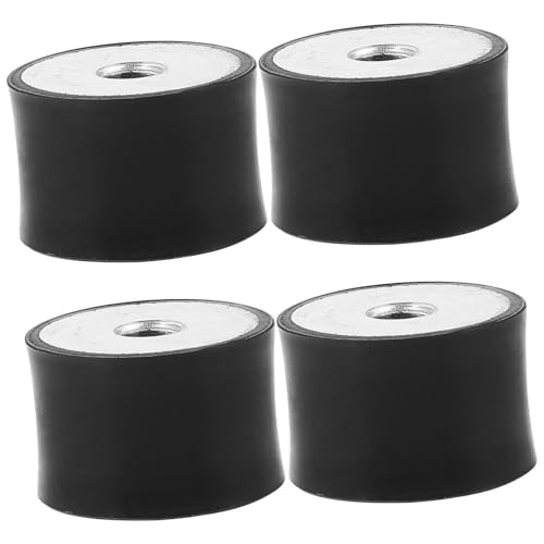 Almohadillas antivibración cilíndricas rosca interna doble pack 4 piezas de goma