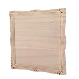 Hemobllo Espejo de Pared Europeo de Madera con Marco y Apliques Tallados sin Pintar Marco Decorativo para Baño Sala y Chimenea Diseño Vintage y Duradero para Decoración Interior