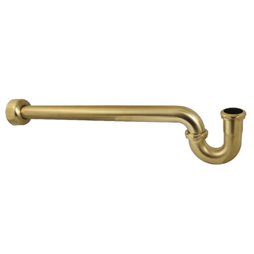 Kingston Brass CC9127 1-1/2" P-Trap with Box Flange, 24" Length, 18 Gauge, Brushed Brass by Kingston Brass - Used condition - US$62.83