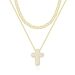 2PCS-Large-Bubble Cross-Gold