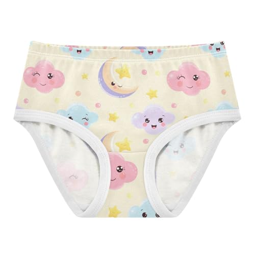 Joisal Toddlers Underwear Floral 2t Cotton Little Girl Panties Flower Undies Kids Briefs Cute Pastel Cartoon Clouds