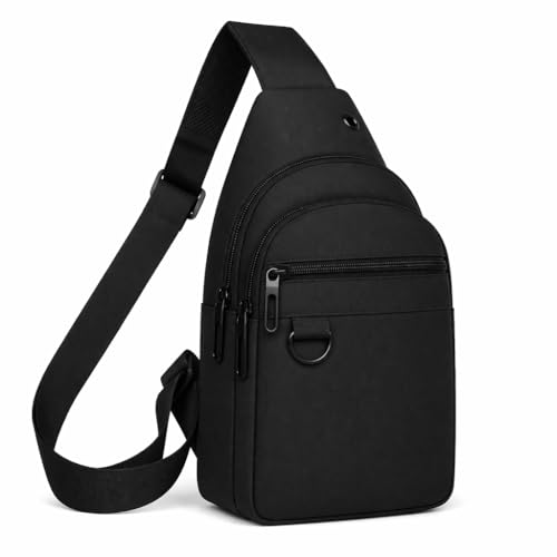 Mochila Transversal Masculina Sling Bag Impermeavel Compacta com Alca Ajustavel para Viagem Trabalho e Uso Diario