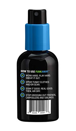 Image of FunkAway Odor Eliminator Spray for Shoes, Clothes and Gear, 3.4 oz., 12 Pack, Non-Aerosol; Mini Size for Travel, Ideal for Gym Bag, Purse, Locker or Suitcase