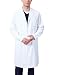 Memoryee Bata de Laboratorio Profesional Hombres Blusa Blanca Ropa de Trabajo y Uniformes Enfermera médica Doctor/Delgado/M