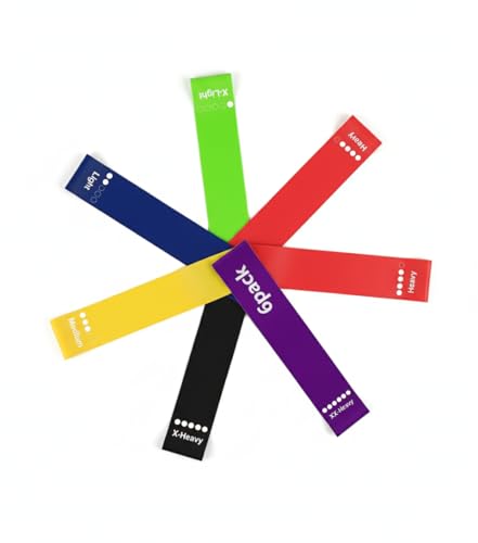 6-Pack Multi-Color Resistance Bands for Home Gym