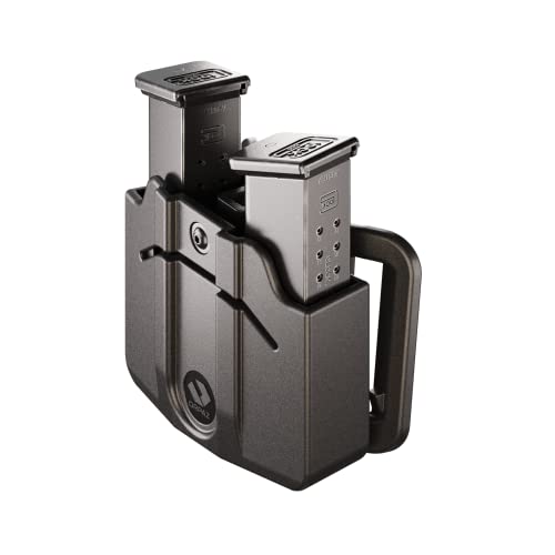 Orpaz Pistol Mag Pouch, Magazine Holster For 0.40, 9Mm Magazine Holder (Double Mag, Belt Loop, Double Stack Metal) #TOP5