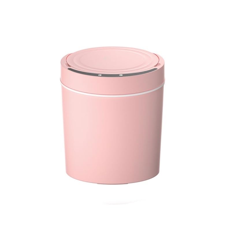 ABS Circular Trash Can with Sensor Flip Cover for Household Use in Living Room Kitchen Bedroom Rash Cans