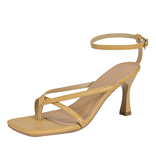 Sandales larges pour femme avec talon haut stable et sangle