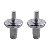 DIAO79NI Pacote com 2 pinos de ponte de guitarra Tune-O-Matic pinos de roda e âncoras de 4 mm para estilo Nashville Les Paul SG ES (cromado)