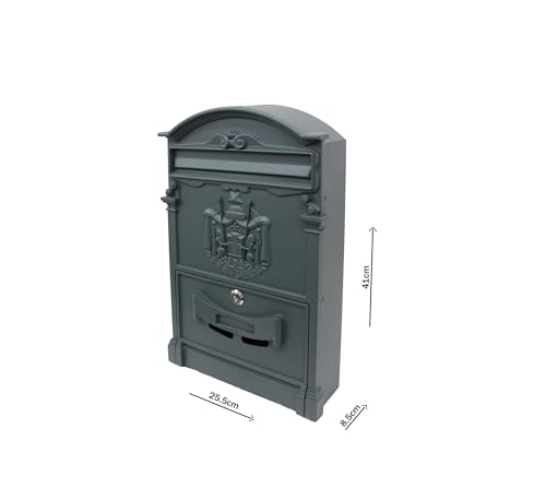 Cassetta Postale In Alluminio Regia Grigio 25,5x8,5x41H