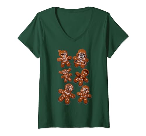 T-shirt Star Wars femme col V idéal pour vos soirées de Noël en famille