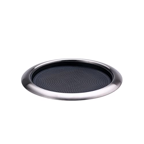 Service Ideas TR119RI Tray with Removable Insert, 9" Round, Stainless Steel