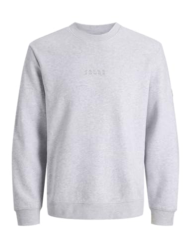 Sweat col rond JACK & JONES coupe confortable XXL homme blanc-gris