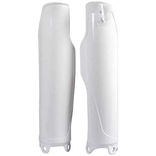 Protège-fourche KXF 250 et 450 blanc pour motocross Kawasaki de 2009 à 2020