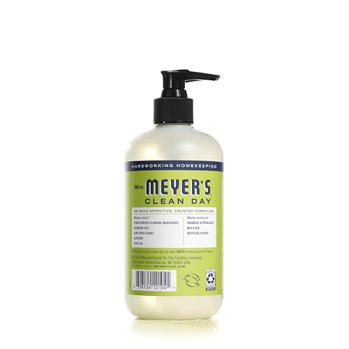 MRS. MEYER'S CLEAN DAY Hand Soap, Made with Essential Oils, Lemon Verbena, 12.5 fl. oz