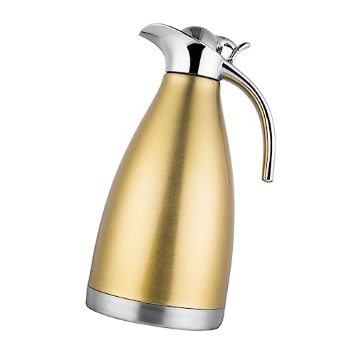 Holibanna Jarra Térmica Inoxidable De Termo De Vacío Amarillo Mantiene Calor y Frío Para Bebidas y Casa