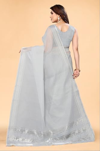 Image of Sidhidata Women's Kota Doria Cotton Manipuri Saree With Unstitched Blouse Piece (Rasbharii Free Size)