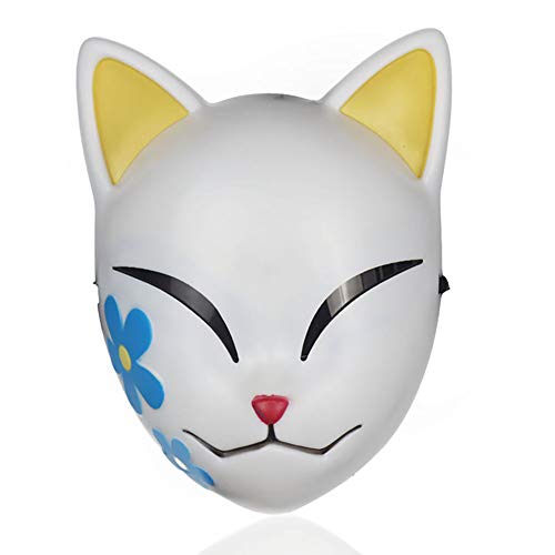 Kamado Tanjirou Cosplay Tengu Fox Mask - Masquerade Dress Up Props for Adults Halloween (F:9.4 * 7in(resistant ABS), M)