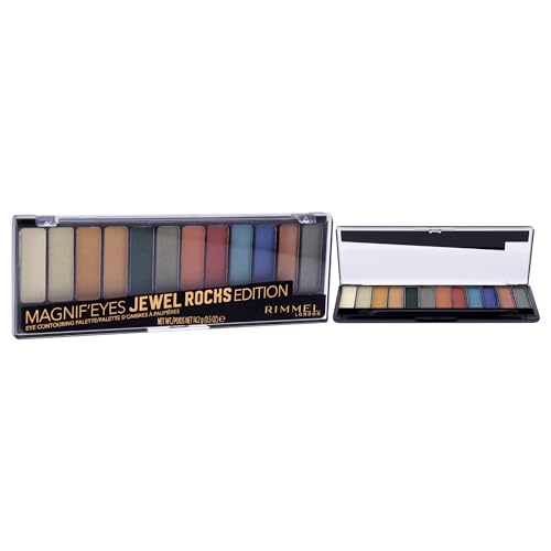 Rimmel London Magnif Eyes Contouring Palette - 009 Jewel Rocks For Women 0.5 oz Eye Shadow - Image 4