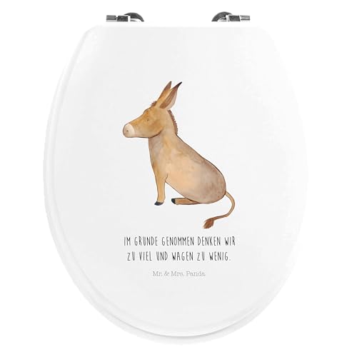 Mr. & Mrs. Panda Motiv WC Sitz Esel - Geschenk, Tiere, lustige Sprüche, Toilettendeckel, Lebensziel, Ziel, Klodeckel, Gute Laune, Toilette, erfolg,