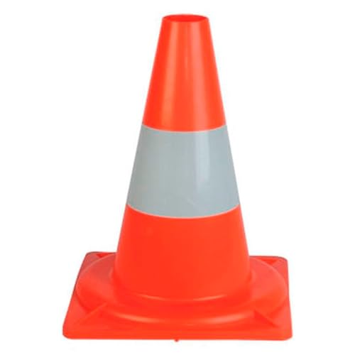 AC - Pack de 5 Conos de tráfico - Fabricados en España - Ideal para señalización Vial, Seguridad en Carretera, para Deporte - 30 x 22,5 x 22,5 cm - Color Naranja con Banda Reflectante
