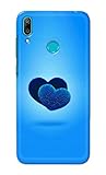 TweakyMod Designer Printed Hard Case | Twin Blue Hearts Back Cover Compatible with HWAWEI Y7 2019, HWAWEI Y7 Prime 2019
