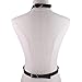 Outman Women PU Leather Punk Choker Necklace Goth Choker Collar Waist Belts Gothic (Black with Chain)
