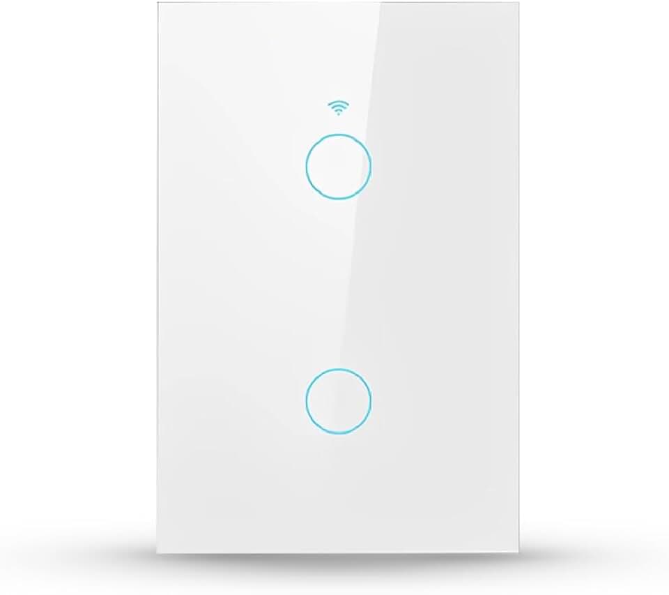 Avant Neo Interruptor Inteligente Wi-Fi Branco 2 Botões 2.4 GHz Smart Touch Bivolt Compatível com Alexa, Google Home, Tuya Neutro Paralelo Virtual