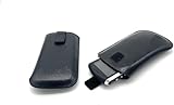 Premium Handy Tasche Pouch Universal Smartphone Etui Hülle Schutz Hülle Sleeve schwarz für u.a. Emporia Simplicity V27 / Emporia Simplicity Glam