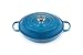 Produktbild Le Creuset Signature emaillierte flache Auflaufform aus Gusseisen mit Deckel, 30 cm, 3,2 Liter, Marseille Blue, 211803020