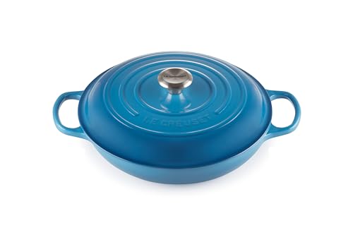 Le Creuset Enameled Cast Iron Signature Braiser, 3.5 qt., Marseille by Le Creuset - Used condition - US$239.57
