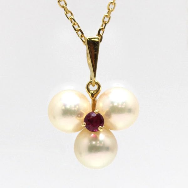Amazon.co.jp: MIKIMOTO ミキモト パール&ルビーネックレス 約40cm 約 