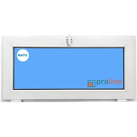 ECO-BLU Ventana PVC Abatible Blanca 1000x500 Vidrio Mate Cover