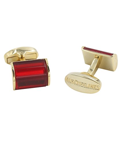Auscufflinks 40Th Anniversary Ruby Wedding Gift Husband | Cufflinks Gold Edge Red Cuff Links #TOP2