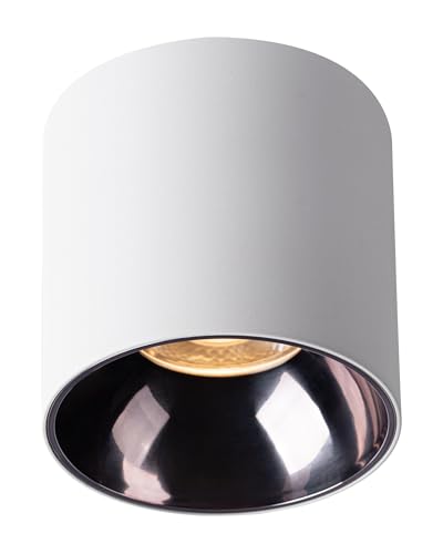 Image of Aisilan Modern LED Downlight Spotlight Indoor, 18W Aluminum Ceiling Directional Cylinder Spot Light Fixture, Warm White 3000K Accent Light for Corridor, Living Room, Bedroom (White)