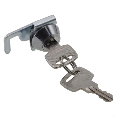MIKMLYZE Cerradura de leva de aleación de zinc con clip rápido para cajón de efectivo, casillero, gabinete de metal y caja de vuelo, cilindro codificado seguro para cajeros automáticos, máquina