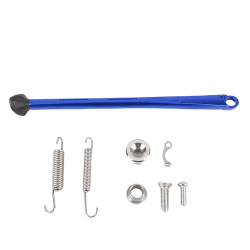 aqxreight Cavalletto per Moto Supporto Laterale per Poggiapiedi CNC Lavorato in Lega di Alluminio Montaggio Laterale Sinistro con Base Extra Large per XC XCF EXC 150 200 250 300 350 (BLUE)