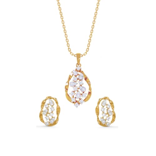 Clara 925 Silver Petra Pendant Earring Chain Gift for Women & Gir...
