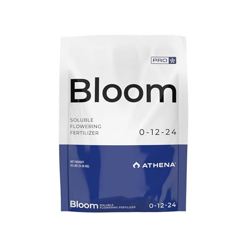 Athena Pro Bloom Booster - Fully Soluble Fertilizer for Flowering Plants, Hydroponic Nutrients, No Sediment – 25 lb | 0-12-24 - Best Bloom Boosters