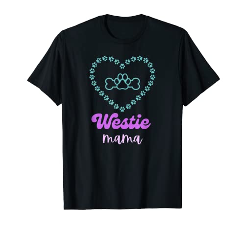 Westie Dog Mama West Highland White Terrier para perro Mama, morado Camiseta