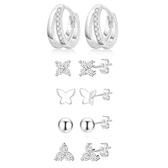 C-Butterfly Earrings Set-Silver