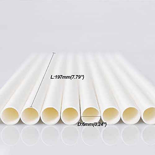 Pitillos de Papel Blanco Biodegradables 6mm Paquete 100 miniatura 3